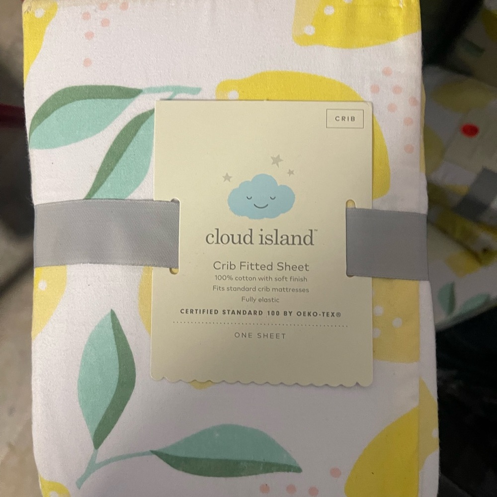 Lemon crib sheets